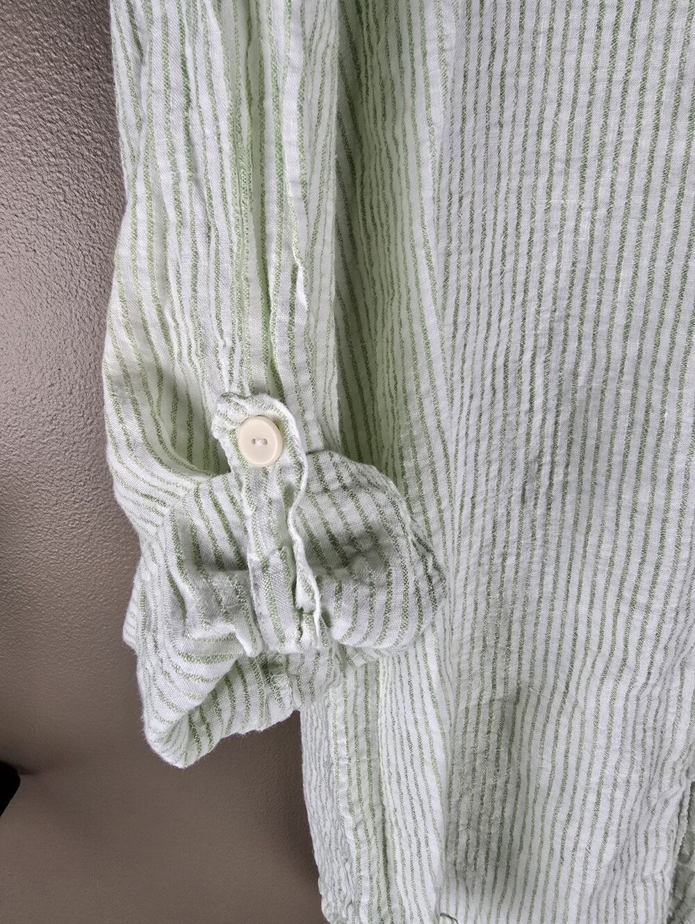 Flax Linen Button down Tunic Top Small - Picture 3 of 12